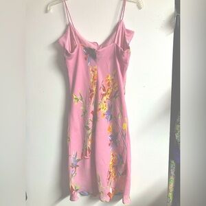 Rag Women’s Midi Dress, Size 9/10 (Junior), Pink/Floral, Spaghetti Straps